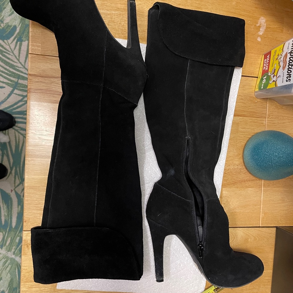 Black faux suede Jessica Simpson boots